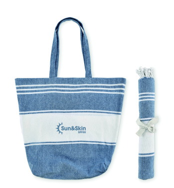 Logo trade promotional giveaway photo of: Beach bag with hammam towel