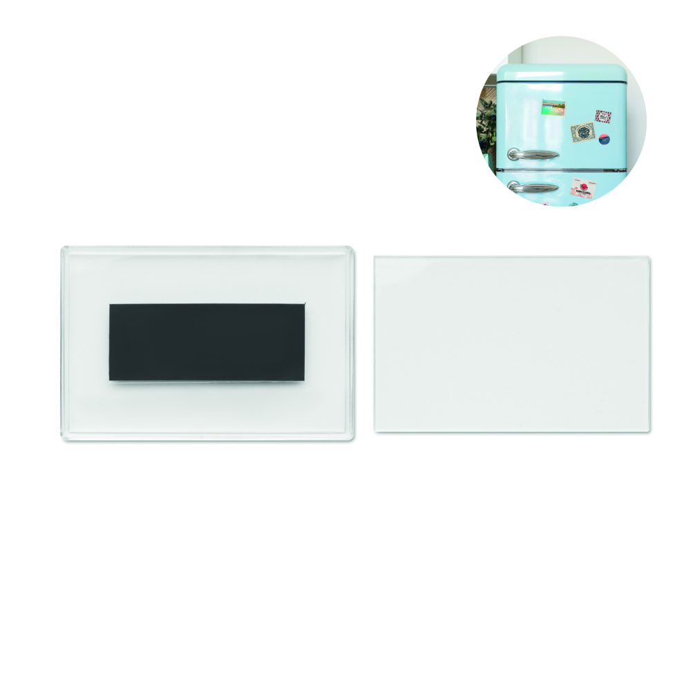 Logo trade promotional merchandise image of: Acrylic photo magnet rectangula