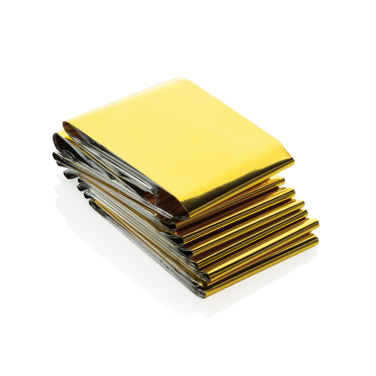 Logotrade promotional product picture of: Solra emergency blanket in RCS recycled RPET pouch