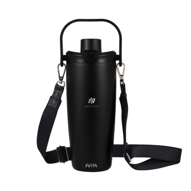 Logotrade promotional item picture of: Avira Ayala RCS re-steel duosip lockable crossbody tumbler