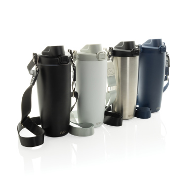 Logotrade advertising products photo of: Avira Ayala RCS re-steel duosip lockable crossbody tumbler