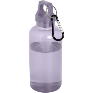 Logo trade advertising products picture of: Oregon 400 ml RCS certified recycled plastic water bottle with carabiner