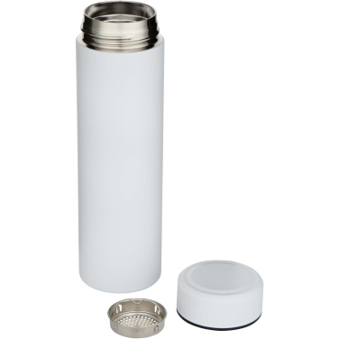 Logotrade promotional item image of: Taylor 450 ml double wall stainless steel flask with tea strainer