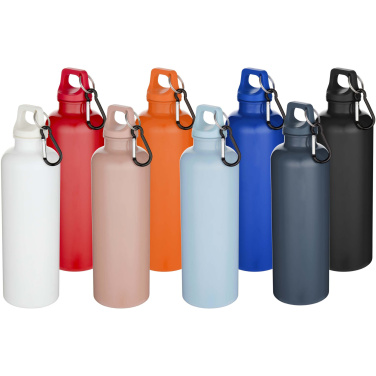 Logo trade promotional gifts picture of: Oregon 750 ml solid colour RCS recycled plastic water bottle with carabiner