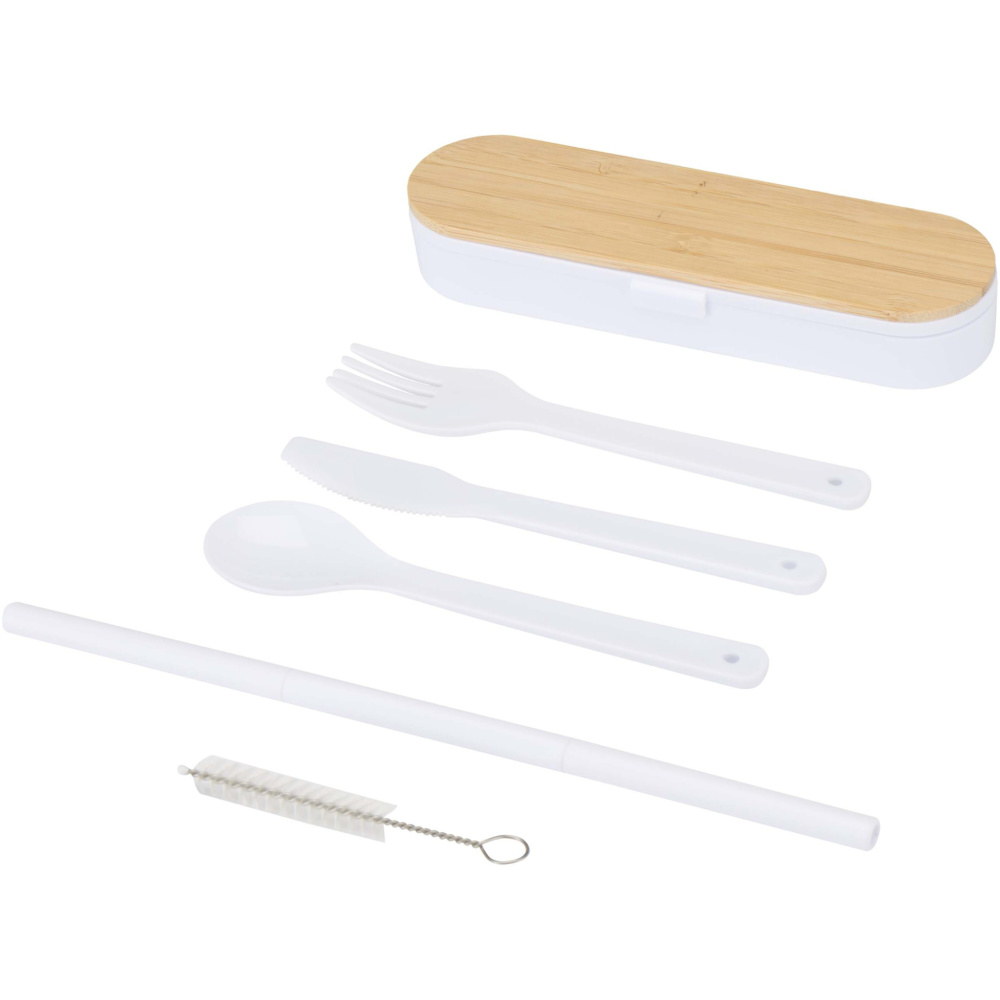 Logo trade corporate gift photo of: Runa cutlery set with bamboo lid