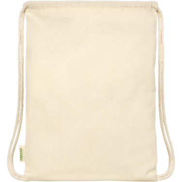 Logotrade promotional gift picture of: Odisha 100 g/m² OCS organic drawstring bag 5L