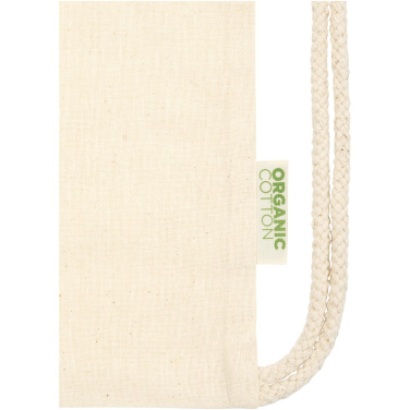 Logo trade promotional item photo of: Odisha 100 g/m² OCS organic drawstring bag 5L
