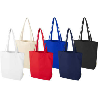 Logo trade promotional gift photo of: Odisha 180 g/m² OCS organic wide bottom tote bag 11L