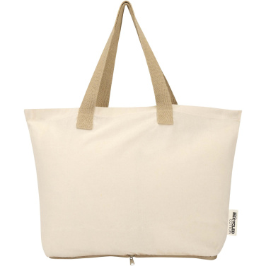 Logotrade promotional giveaway image of: Sierra 140 g/m² GRS recycled foldable cotton tote bag 7L