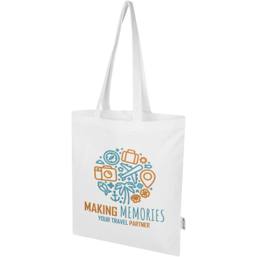 Logotrade promotional gift image of: Peru Blend 180 g/m² GRS recycled cotton tote bag 7L