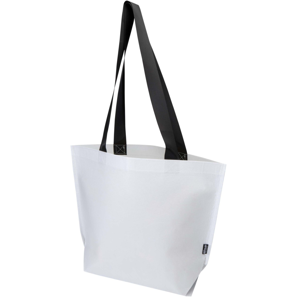 Logo trade promotional gifts picture of: Duo GRS recycled double-laminated tote bag 18L