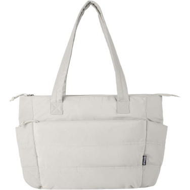 Logo trade promotional items picture of: Puffer 15.6" GRS recycled laptop tote bag 18L