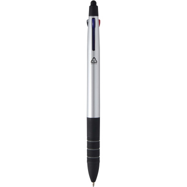Logo trade promotional merchandise picture of: Trine 3-ink RCS recycled ballpoint pen with stylus