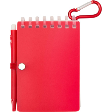 Logo trade advertising products image of: Lig Mini recycled outdoor soft cover notebook and ballpoint pen set (black ink)
