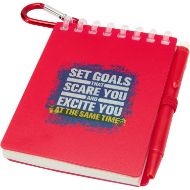 Logotrade promotional giveaway image of: Lig Mini recycled outdoor soft cover notebook and ballpoint pen set (black ink)