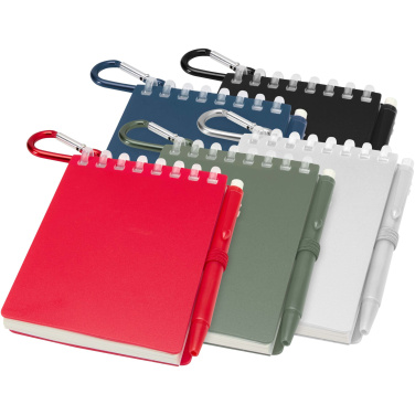 Logo trade advertising products picture of: Lig Mini recycled outdoor soft cover notebook and ballpoint pen set (black ink)