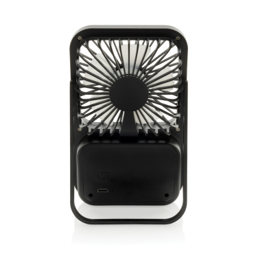Logotrade promotional merchandise picture of: Aervina RCS recycled plastic re-chargeable desk fan