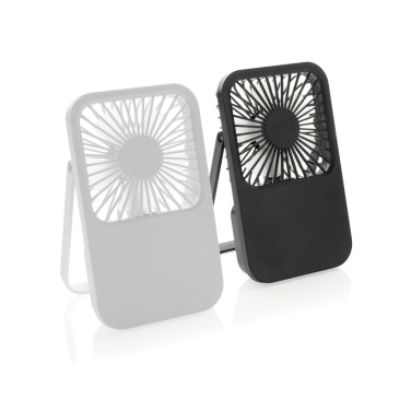 Logo trade corporate gifts image of: Aervina RCS recycled plastic re-chargeable desk fan