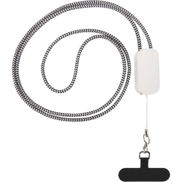 Logo trade promotional gifts picture of: Anser recycled plastic smartphone lanyard with 27W 5-in-1 built-in cable