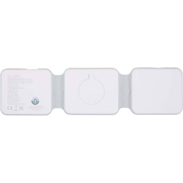 Logotrade promotional merchandise picture of: Armus 3-in-1 15W recycled plastic foldable wireless charger
