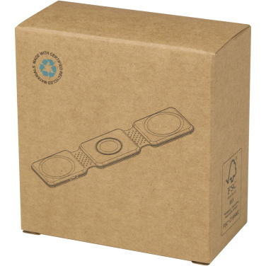 Logo trade advertising product photo of: Armus 3-in-1 15W recycled plastic foldable wireless charger