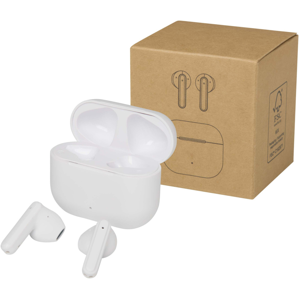 Logo trade promotional giveaways image of: Altais recycled plastic True Wireless Bluetooth® headset