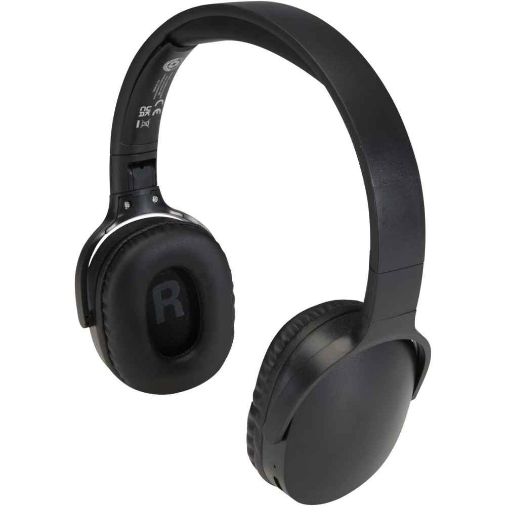 Logo trade corporate gift photo of: Ancha recycled plastic over-ear wireless Bluetooth® headset