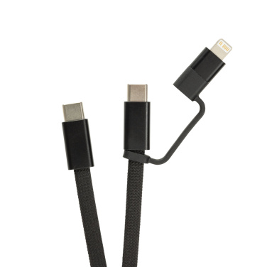 Logotrade promotional item image of: Arc RCS recycled Ultra-thin 60W 2 in 1 magnetic cable