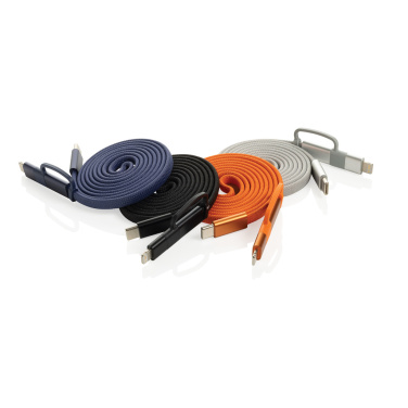 Logotrade promotional giveaway image of: Arc RCS recycled Ultra-thin 60W 2 in 1 magnetic cable