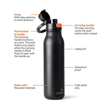 Logo trade promotional gifts picture of: Nordic Drift Trail RCS Single Wall Water Bottle 750ml
