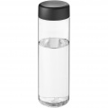 H2O Active® Vibe 850 ml keeratava korgiga veepudel, Läbipaistev / tahke must