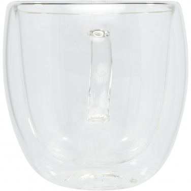 Logo trade firmakingitused foto: Manti 2-osaline 250 ml topeltseinaga klaasist tass bambusest alusega 