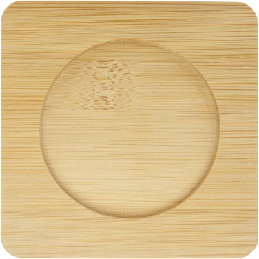 Logo trade firmakingi pilt: Manti 2-osaline 250 ml topeltseinaga klaasist tass bambusest alusega 