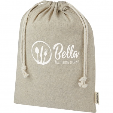 Logo trade ärikingi pilt: Pheebs 150 g/m² GRS taaskasutatud puuvillast kingikott suur 4L