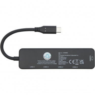 Logotrade ärikingituse foto: Loop RCS taaskasutatud plastist multimeediumiadapter USB 2.0-3.0 HDMI-pordiga