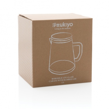 Logotrade ärikingitused pilt: Ukiyo boorsilikaatklaasist karahvin bambusest kaanega 1,2L