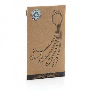 Logotrade ärikingi foto: RCS taaskasutatud plastist Ontario 6-in-1 ümmargune kaabel