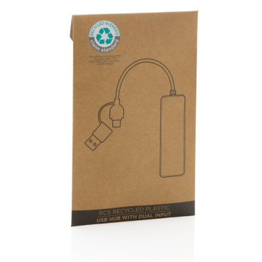 Logotrade meened pilt: RCS taaskasutatud plastist kahe sisendiga USB-jaotur