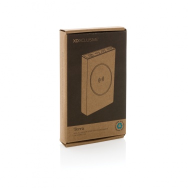 Logo trade reklaamtoote pilt: Terra RCS taaskasutatud alumiiniumist 5000 mAh akupank 5W juhtmevaba