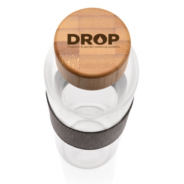 Logotrade firmakingid pilt: Impact borosilikaatklaasist pudel bambusest kaanega