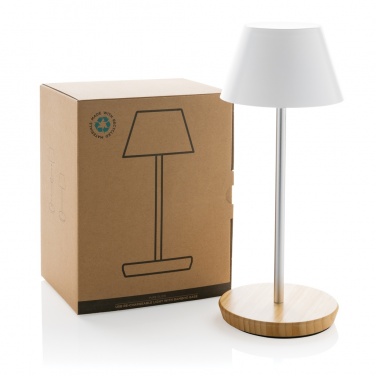 Logo trade reklaamkingi pilt: Pure Glow RCS usb-taaslaetav taaskasutatud plastikust laualamp