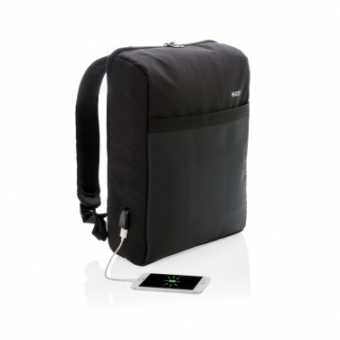 Logotrade reklaamkingid pilt: Swiss Peak 15-tolline vargusvastane RFID ja USB seljakott PVC-vaba