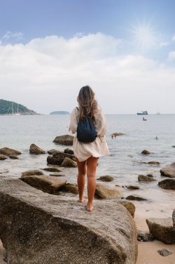 Logo trade ärikingitused foto: Impact AWARE™ taaskasutatud teksariidest pingutusnööriga seljakott