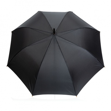 Logotrade meened pilt: 27" Impact AWARE™ RPET 190T automaatselt avatav bambusest vihmavari