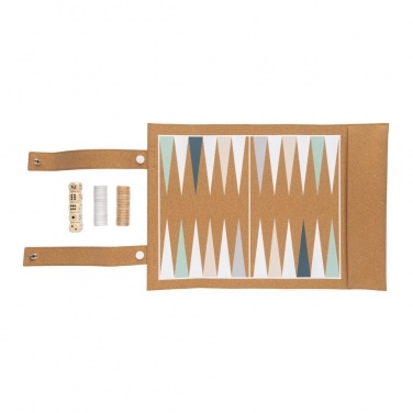 Logotrade meene foto: Brittoni korgist kokkupandav backgammoni ja kabe mängukomplekt