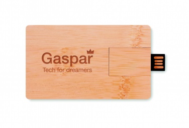 Logo trade meene pilt: 16 GB bambusest korpusega USB