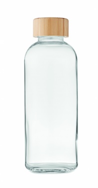 Logotrade firmakingi foto: Klaaspudel 650ml bambusest kaas
