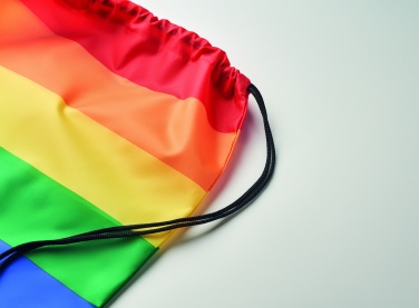 Logotrade meened pilt: Rainbow RPET nööriga kott