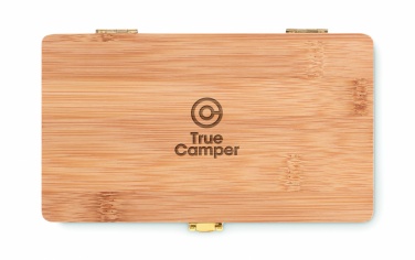 Logotrade meened pilt: 21 tk tööriistakomplekt bambusest kohvris