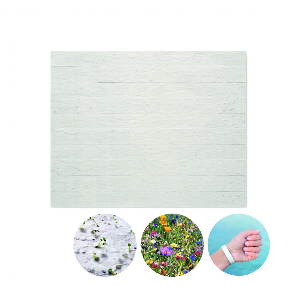 Logotrade firmakingituse foto: Seemnepaberist leht randmepaeltega